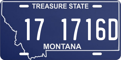 MT license plate 171716D