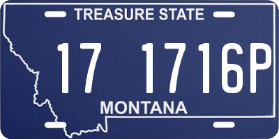 MT license plate 171716P