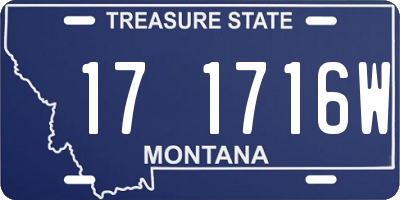 MT license plate 171716W