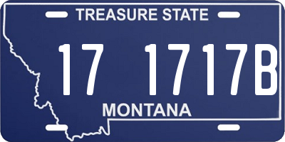 MT license plate 171717B