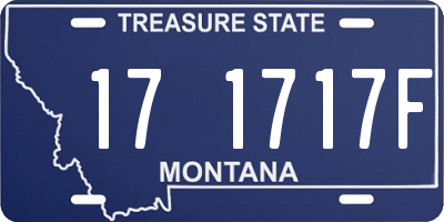 MT license plate 171717F