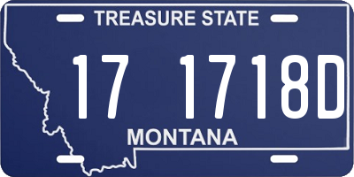 MT license plate 171718D