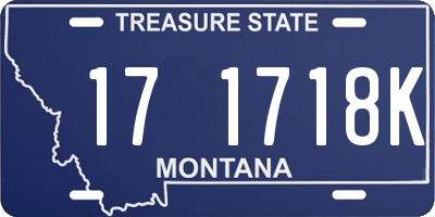 MT license plate 171718K