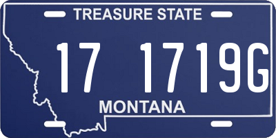 MT license plate 171719G