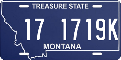 MT license plate 171719K