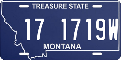 MT license plate 171719W