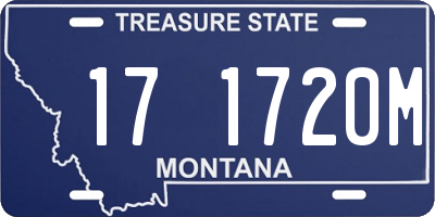 MT license plate 171720M