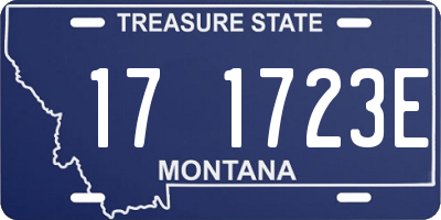 MT license plate 171723E