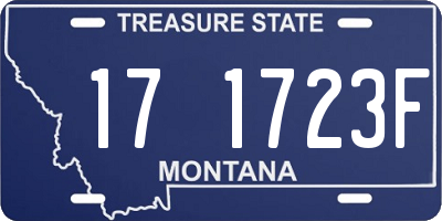 MT license plate 171723F