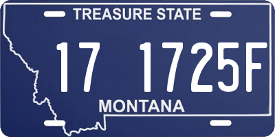 MT license plate 171725F