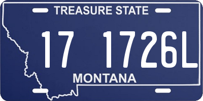 MT license plate 171726L