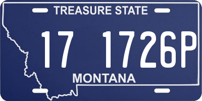 MT license plate 171726P