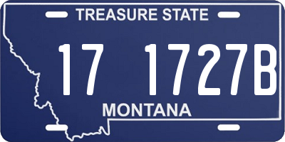 MT license plate 171727B