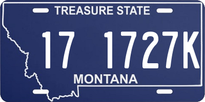 MT license plate 171727K