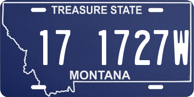 MT license plate 171727W