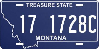 MT license plate 171728C