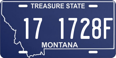 MT license plate 171728F