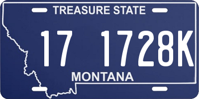 MT license plate 171728K