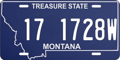 MT license plate 171728W