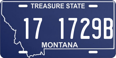 MT license plate 171729B