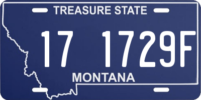MT license plate 171729F