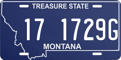 MT license plate 171729G