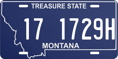 MT license plate 171729H