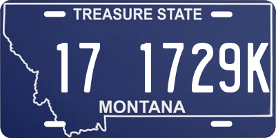 MT license plate 171729K