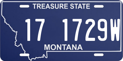 MT license plate 171729W