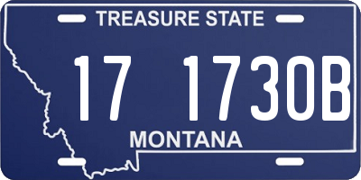 MT license plate 171730B