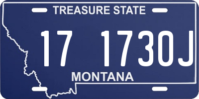 MT license plate 171730J