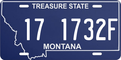 MT license plate 171732F