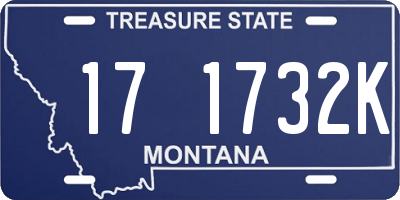 MT license plate 171732K