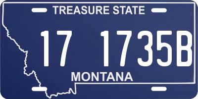 MT license plate 171735B