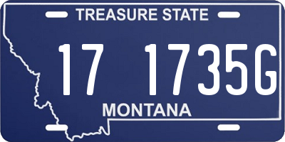 MT license plate 171735G