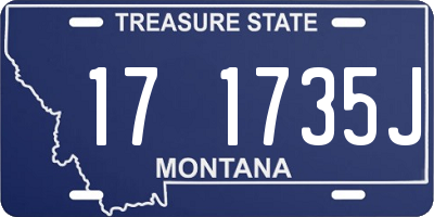 MT license plate 171735J
