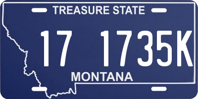 MT license plate 171735K
