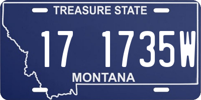 MT license plate 171735W