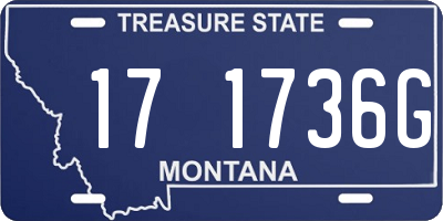 MT license plate 171736G