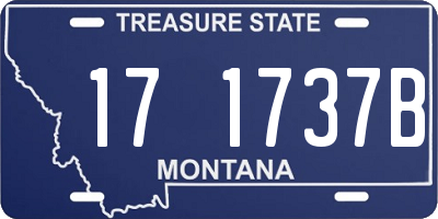MT license plate 171737B