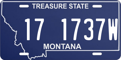 MT license plate 171737W