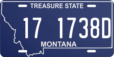 MT license plate 171738D