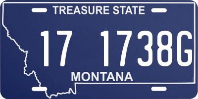 MT license plate 171738G