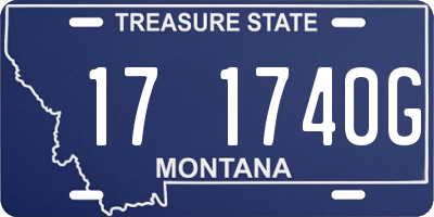 MT license plate 171740G