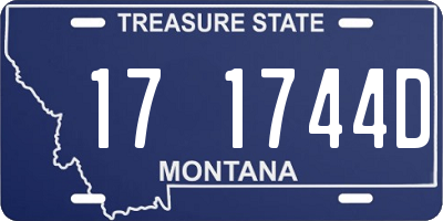 MT license plate 171744D