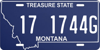 MT license plate 171744G