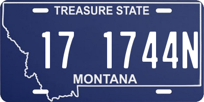 MT license plate 171744N
