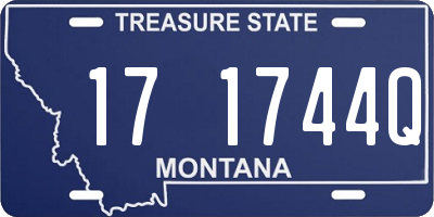 MT license plate 171744Q