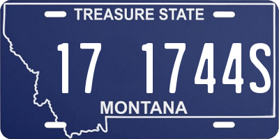 MT license plate 171744S