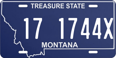 MT license plate 171744X